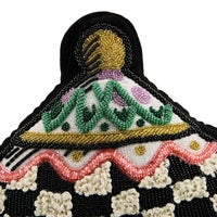 Teapot Shaped Embellished Throw Pillow