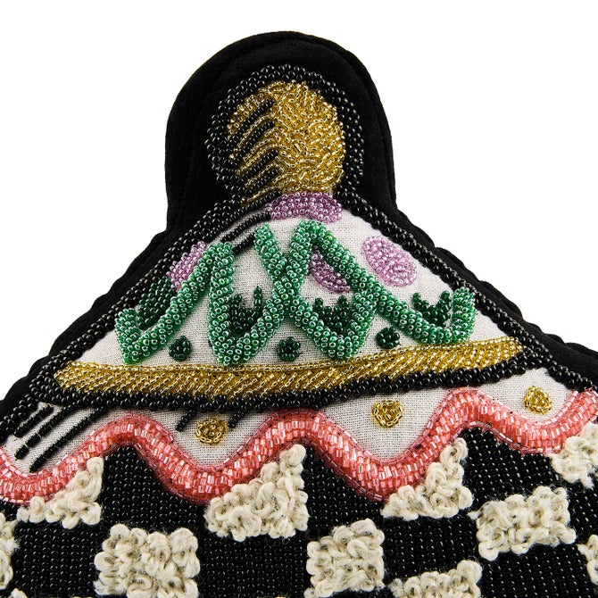 Teapot Shaped Embellished Throw Pillow image number 2