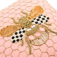 Queen Bee Pink Throw Pillow