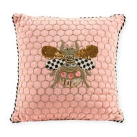 Queen Bee Pink Throw Pillow