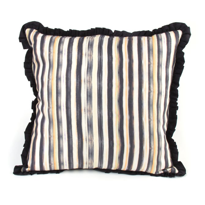 Courtly Check Ruffled Square Throw Pillow image number 6