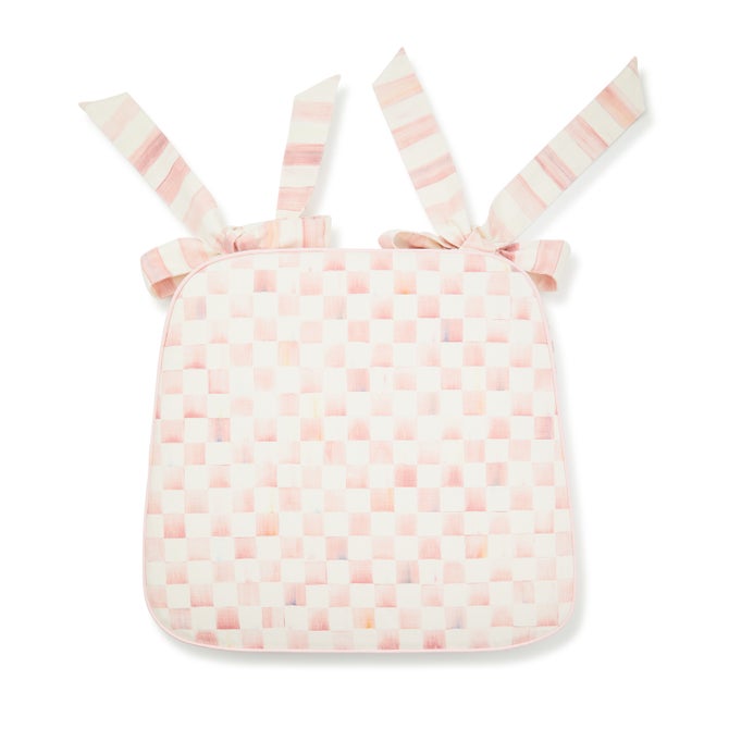 Rosy Check Chair Cushion image number 0