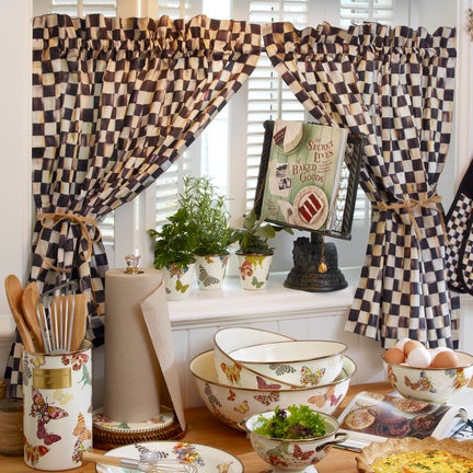 Courtly Check Cafe Curtains, Set of 2