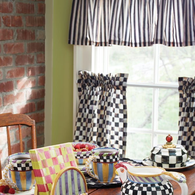 Courtly Check Cafe Curtains, Set of 2 image number 7