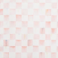 Rosy Check Cafe Curtains, Set of 2