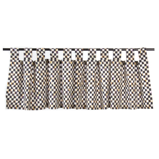 Courtly Check Tab Top Cafe Valance image number 0