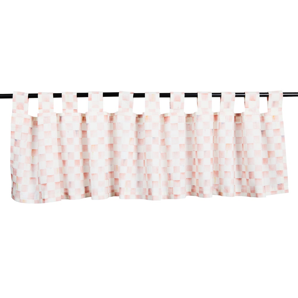 Check Tab Top Valance - Rosy Check mackenzie-childs Panama imagen 1
