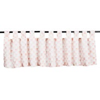 Rosy Check Tab Top Valance