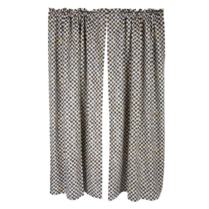 Courtly Check Curtain Panel image number 0