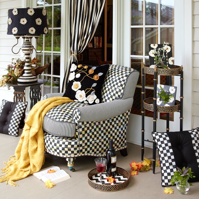 Courtly Stripe Curtain Panel image number 1