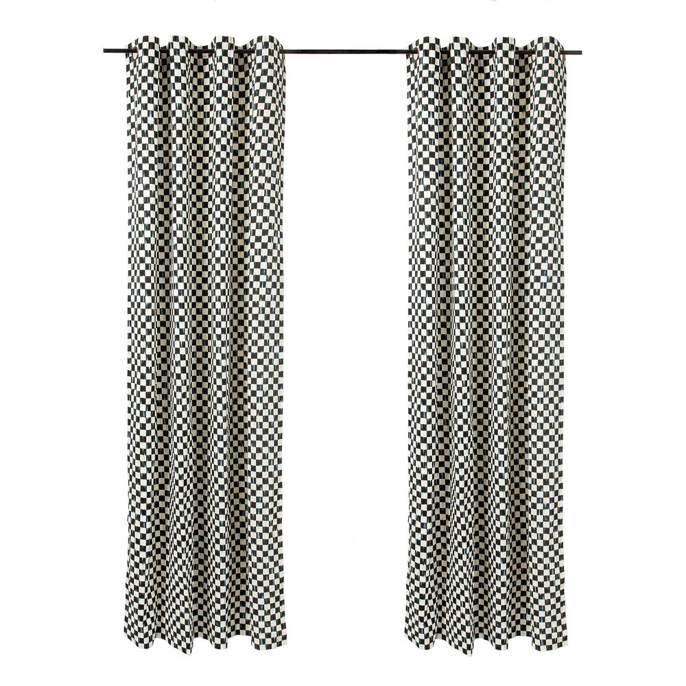 Grommet Top Curtain Panel - Courtly Check, 96