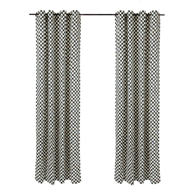 Courtly Check Grommet Top Curtain Panel image number 0
