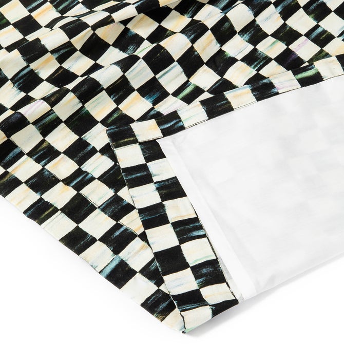 Courtly Check Grommet Top Curtain Panel image number 1