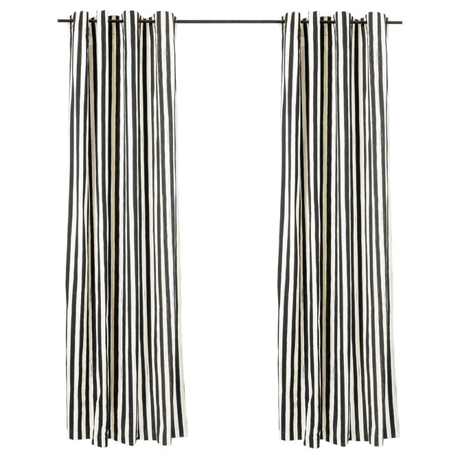 Courtly Stripe Grommet Top Curtain Panel image number 0