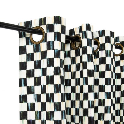 Courtly Check 84" Grommet Top Curtain Panel