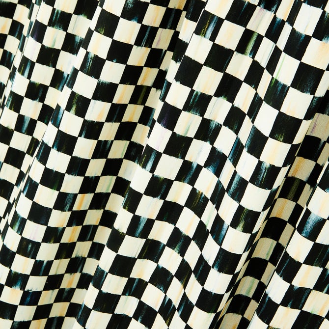 Courtly Check 84" Grommet Top Curtain Panel image number 2