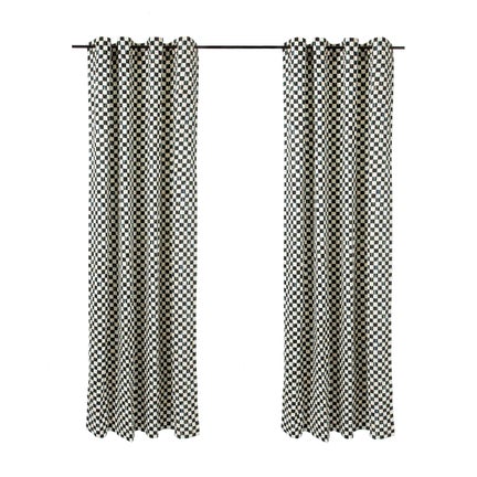 Courtly Check 84" Grommet Top Curtain Panel