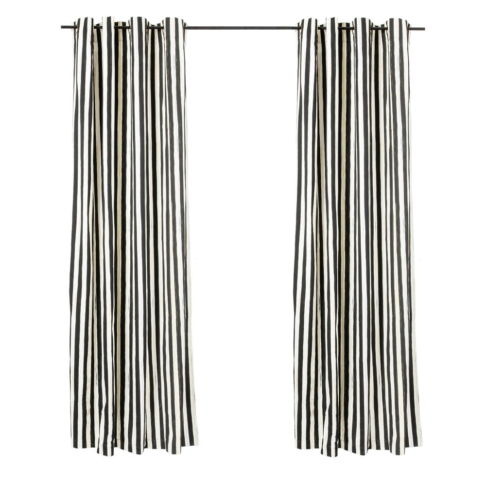 Grommet Top Curtain Panel - Courtly Stripe, 84
