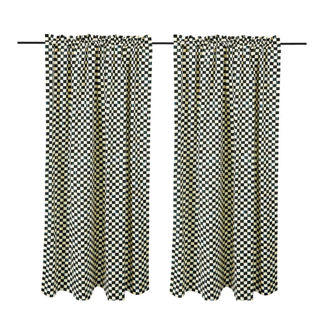 Courtly Check 84" Curtain Panel image number 0