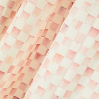 Rosy Check 84" Gromet Top Curtain Panel