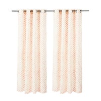 Rosy Check 84" Gromet Top Curtain Panel