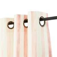 Rosy Stripe 84" Grommet Top Curtain Panel