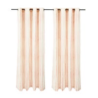 Rosy Stripe 84" Grommet Top Curtain Panel