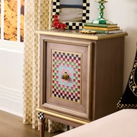 Mocha Check 84" Grommet Curtain Panel