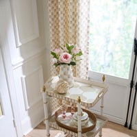 Mocha Check 84" Grommet Curtain Panel