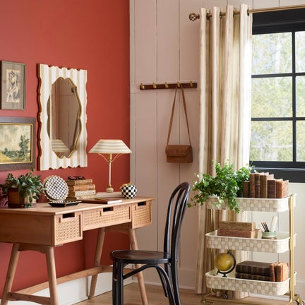 Mocha Stripe 84" Grommet Curtain Panel