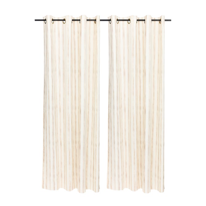 Mocha Stripe 84" Grommet Curtain Panel image number 0