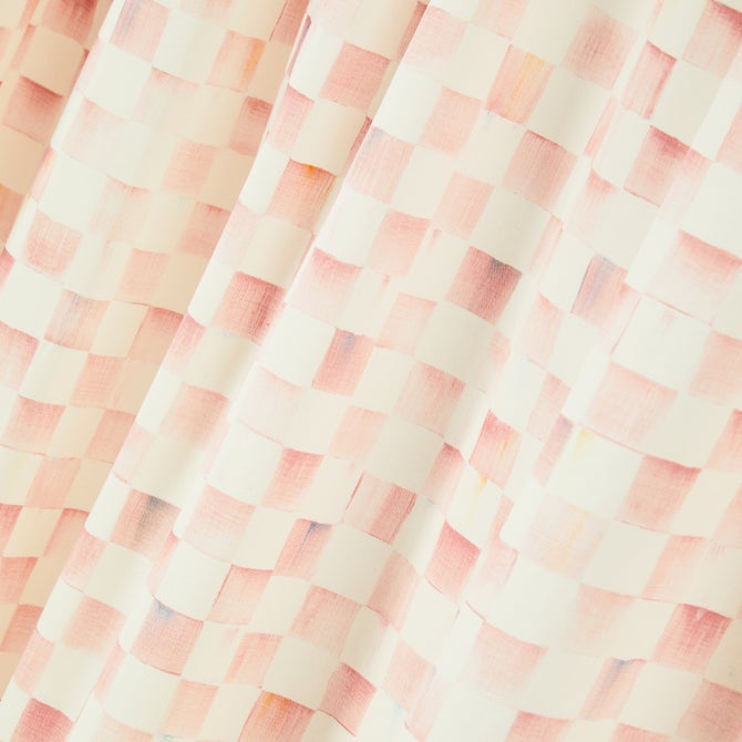 Rosy Check 84" Curtain Panel image number 2
