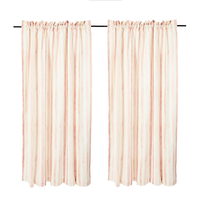 Rosy Stripe 84" Curtain Panel image number 0