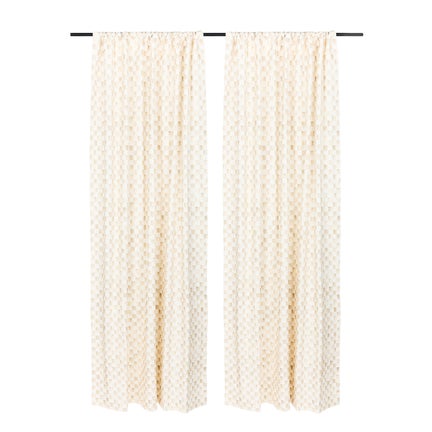 Mocha Check 84" Curtain Panel
