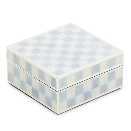 Sterling Check Silver Plated Trinket Box