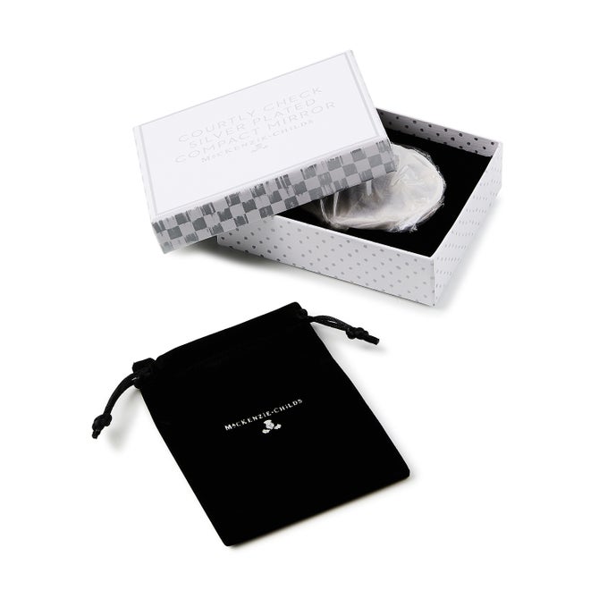 Courtly Check Silver Plated Compact Mirror image number 2