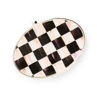 Courtly Check Silver Plated Compact Mirror
