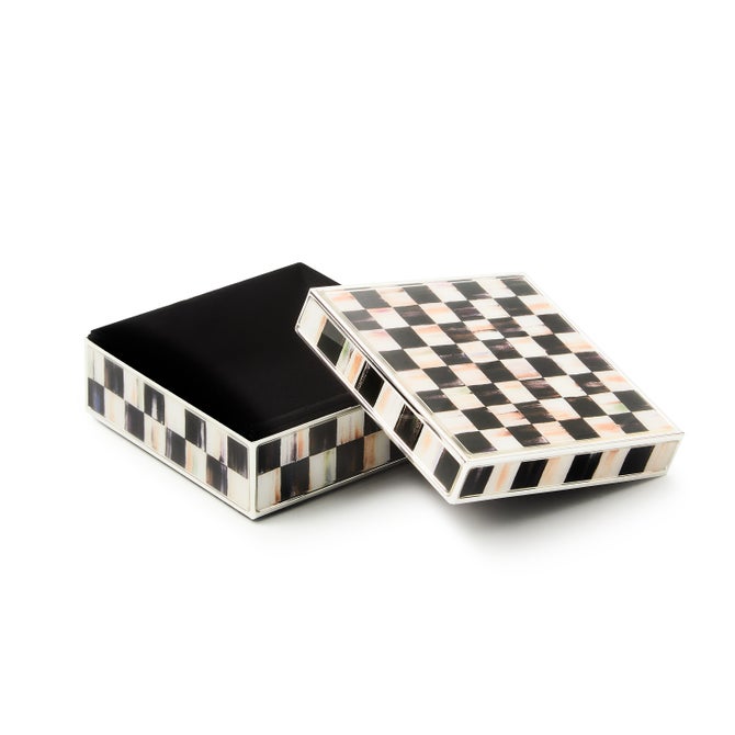 Courtly Check Silver Plated Trinket Box image number 1