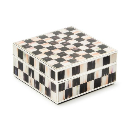 Courtly Check Silver Plated Trinket Box