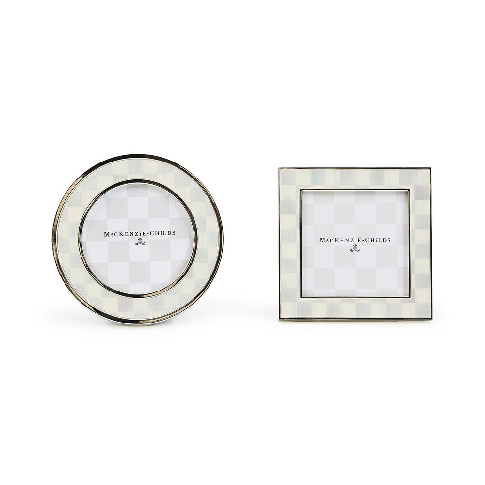 Sterling Check Silver Plated Frames, Set of 2 mackenzie-childs Panama imagen 1
