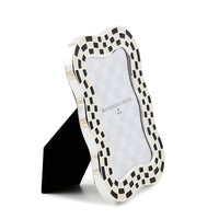Wavy Check Silver Plated 4"x 6" Frame