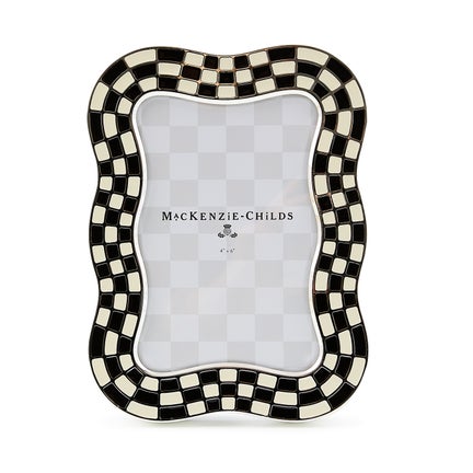 Wavy Check Silver Plated 4"x 6" Frame