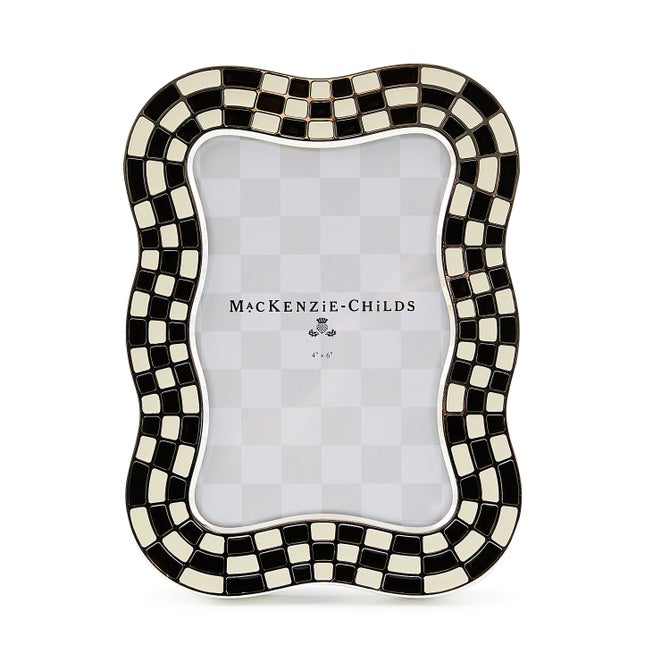 Wavy Check Silver Plated 4"x 6" Frame image number 0