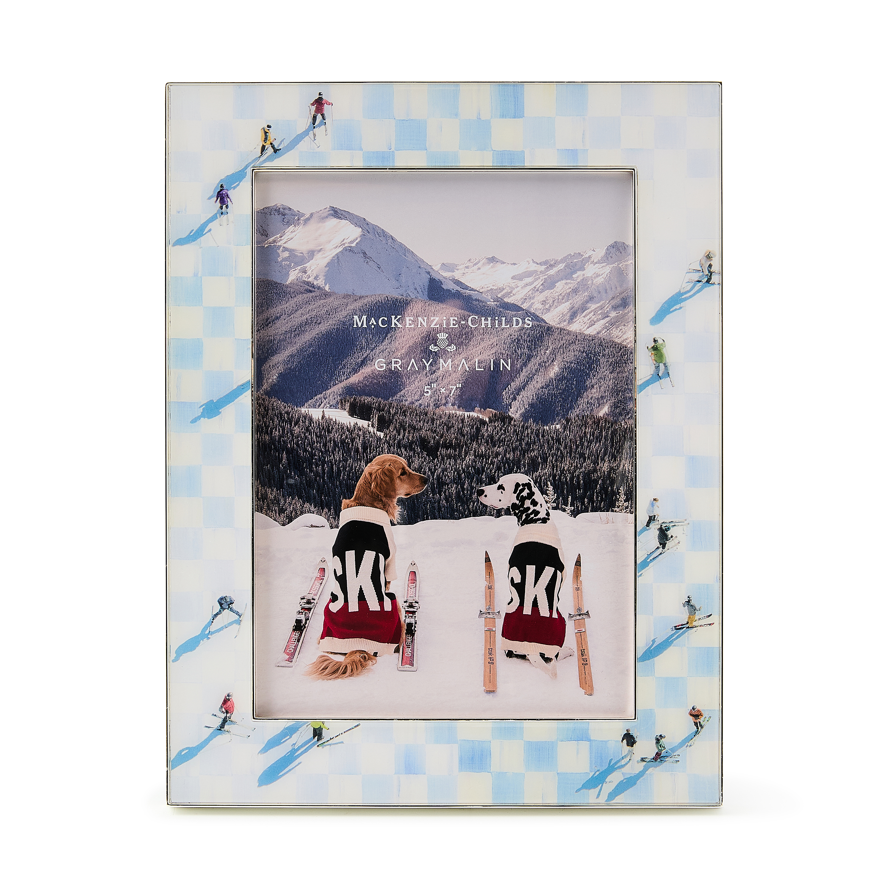 Gray Malin Ski Holiday Silver Plated 5" x 7" Frame