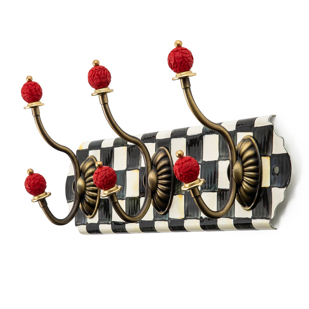 Courtly Check Triple Wall Hook mackenzie-childs Panama imagen 1