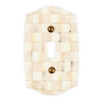 Mocha Check Single Toggle Switch Plate