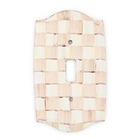 Mocha Check Single Toggle Switch Plate