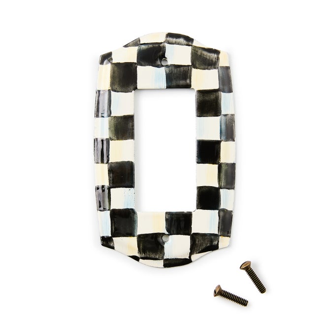 Courtly Check Single Rocker Switch Plate image number 2