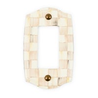Mocha Check Single Rocker Switch Plate