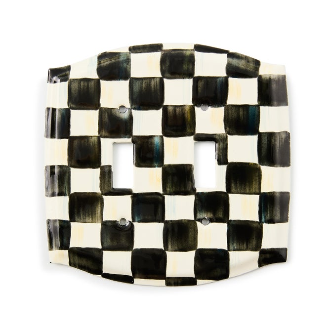 Courtly Check Double Toggle Switch Plate image number 0